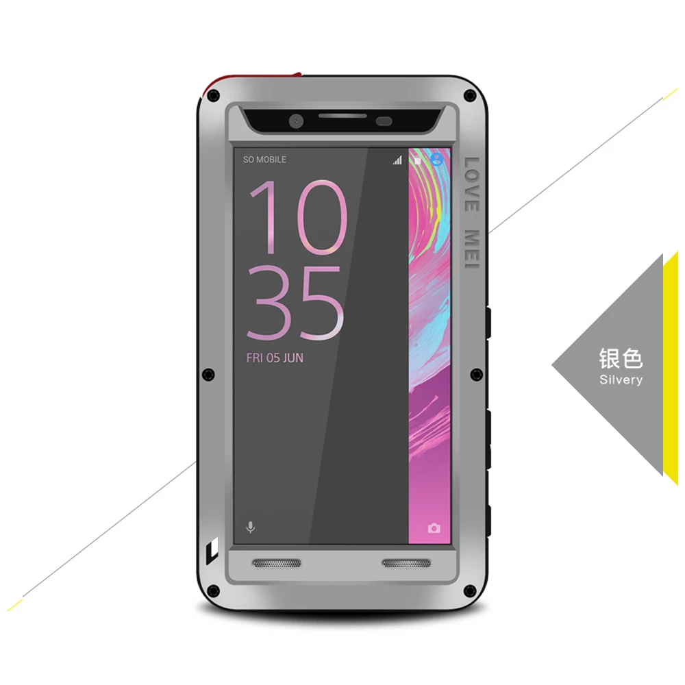 Водонепроницаемый ударопрочный металлический чехол LOVE MEI для SONY Xperia X Compact Performance