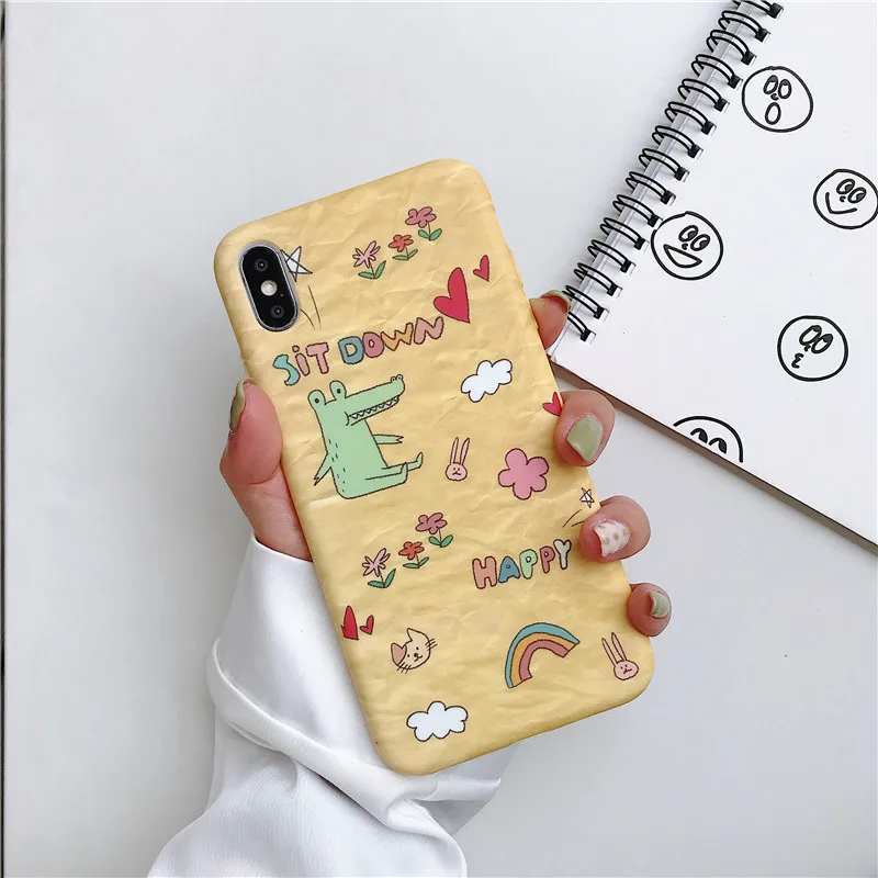 LANCHE Cute Carton Plastic Phone Case Cover For Xiaomi mi 8 9 SE 6 6X Note 3 Funny Dinosaur Hard PC Coques |