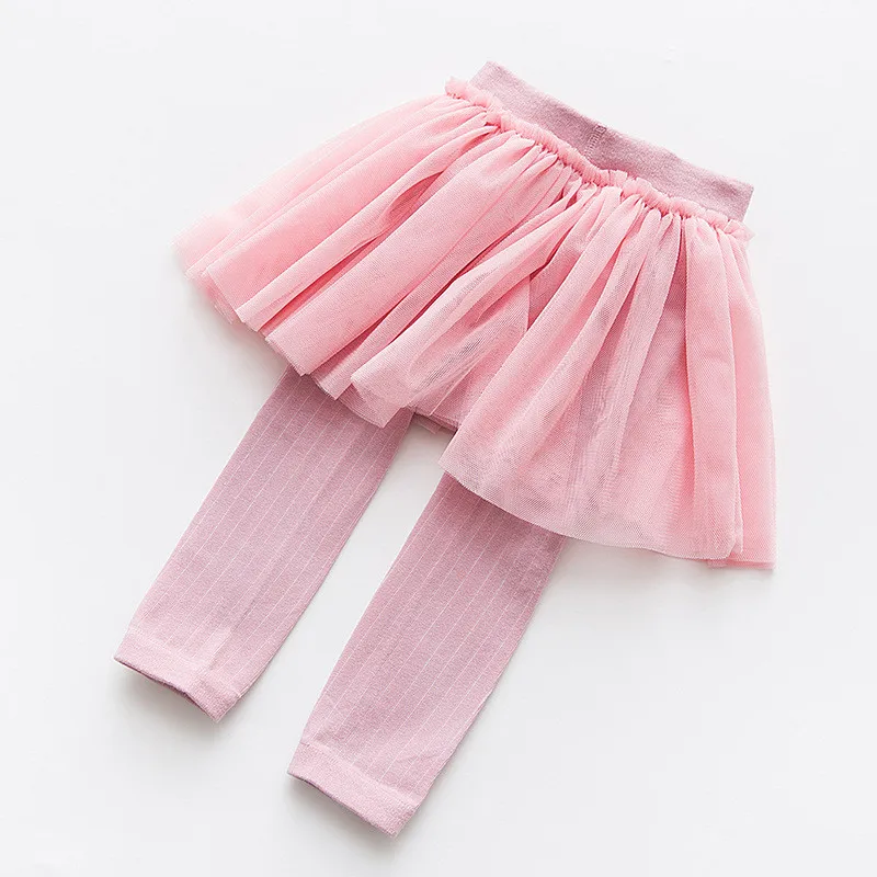 Kids Leggings for Girls Cotton Knit Lace Girl Leggings Children Toddler Legging Girl Spring Autumn Baby Girl Clothes For 1-8Year