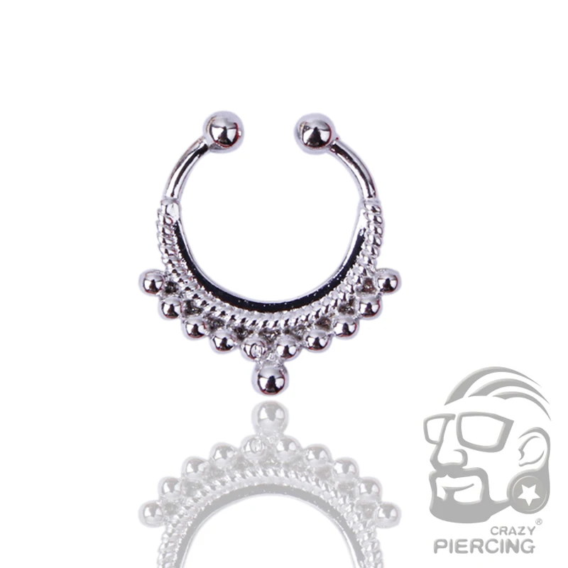 Модная Имитация золотого цвета пирсинга кольца в нос для перегородки женщин