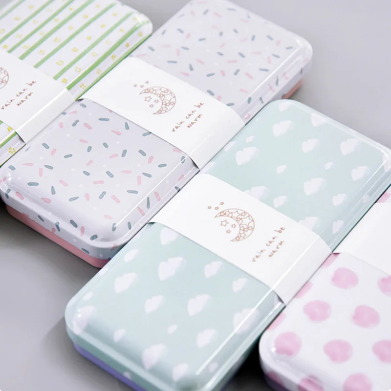 Жестяная коробка карандашей для школьниц большой пенал Kawaii Канцелярские Утюг