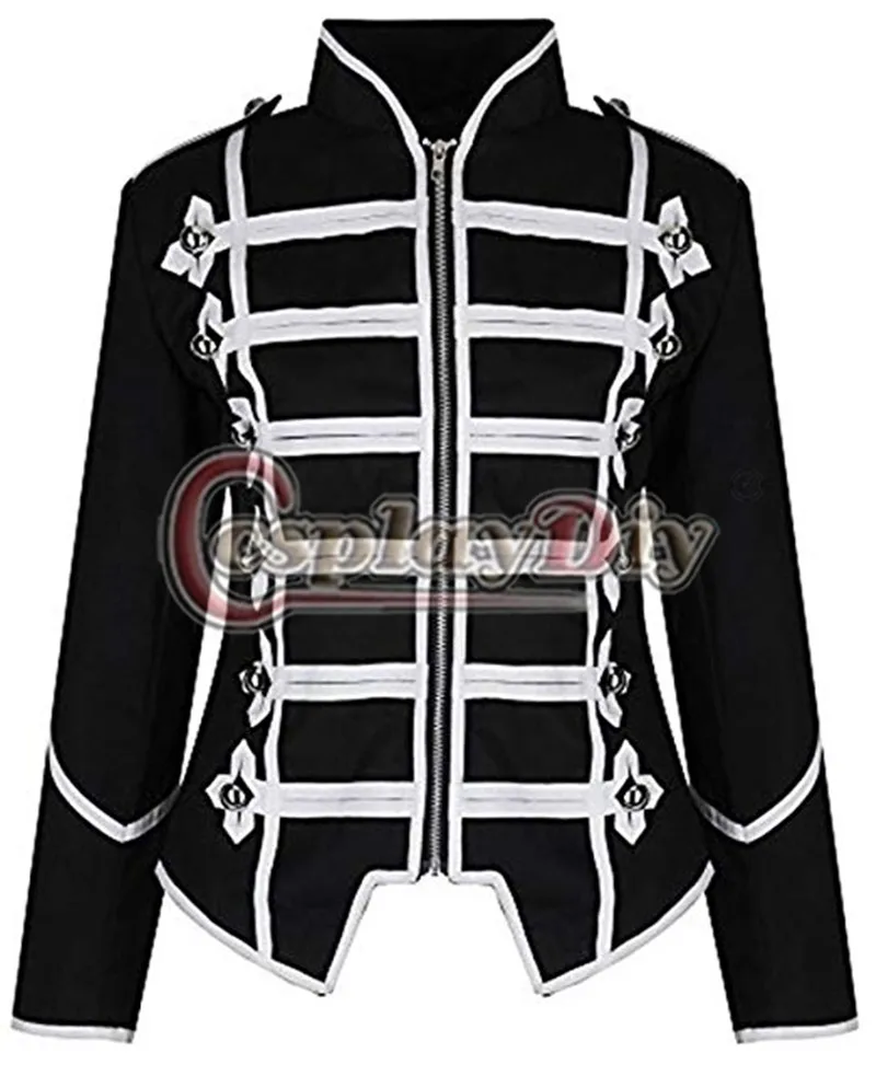 Cosplaydiy моя химическая Романтика Золотой гусарский парадная куртка военный парад эмо панк барабанщик куртка Майкл Джексон пальто L320