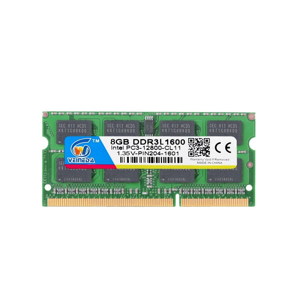 veineda laptop ram ddr3l 8gb 1333 ram memoria ddr3l 1333mhz for intel amd sodimm ddr3l 8gb pc3 12800 204pin free global shipping