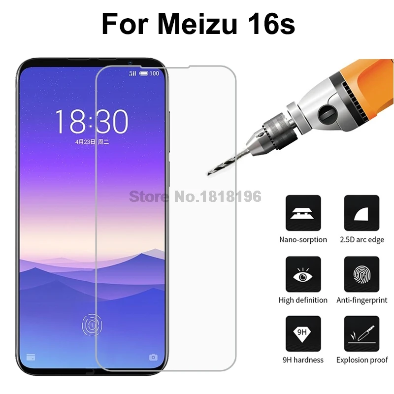 Защита экрана для Meizu 16 s закаленное стекло 2.5D 9H ультратонкая прозрачная защитная