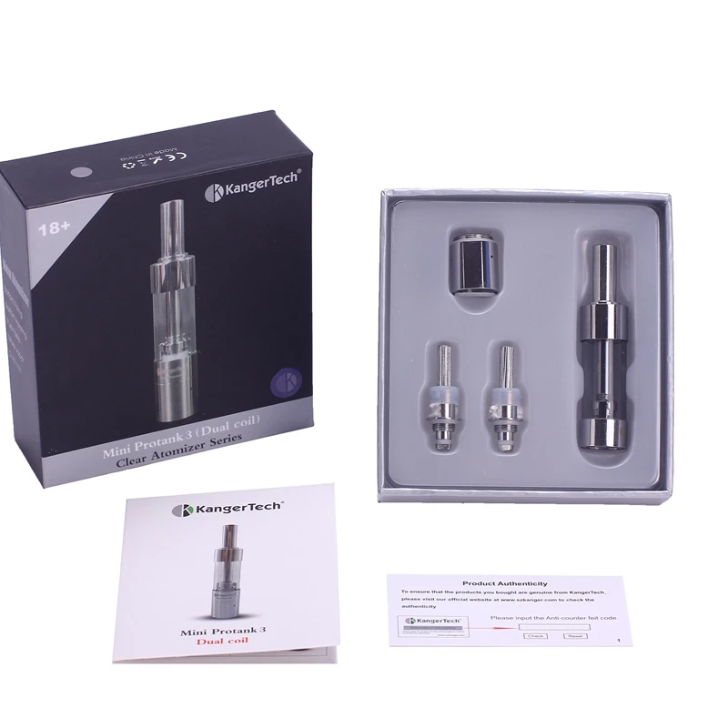 Атомайзер Kanger Mini Protank 3 1 5 мл со сменной двойной катушкой электронный клиромайзер