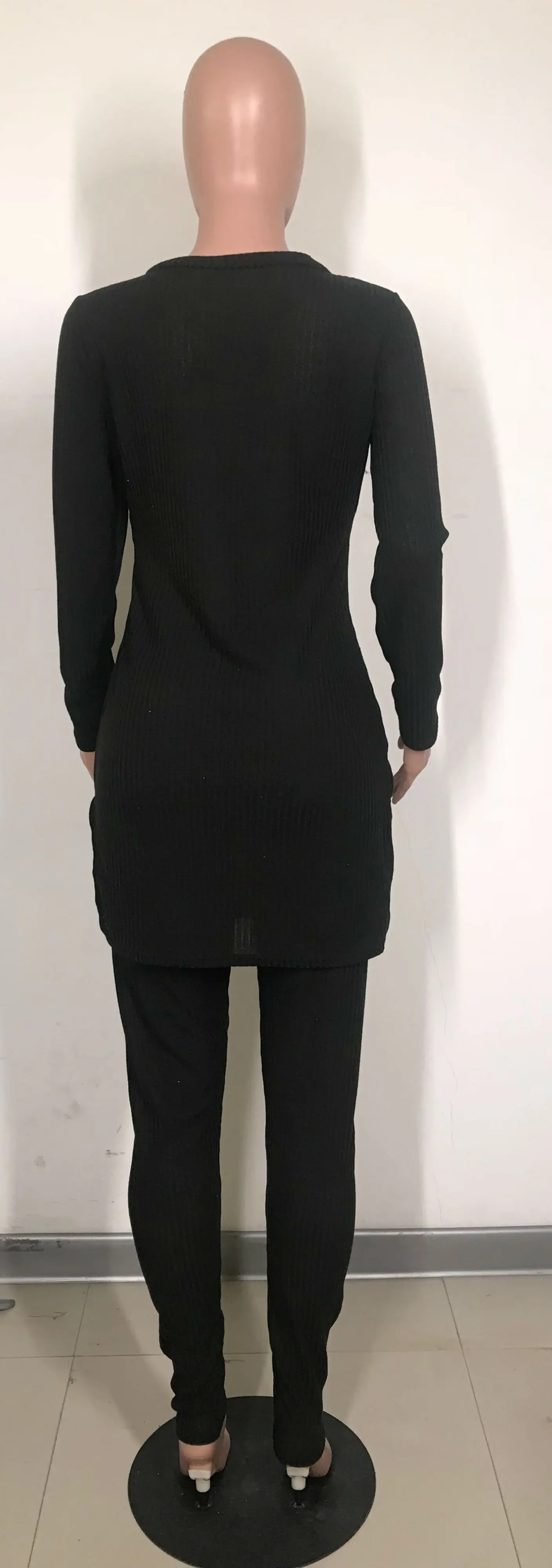 2 Two Piece Set Women Clothes Autumn Winter Outfits Long Sleeve Knit Sweater Tops+Bodycon Shorts Suit Sexy Matching Sets