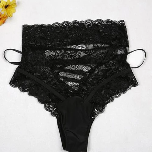 Сексуальное кружевное нижнее белье модные женские стринги с высокой посадкой и