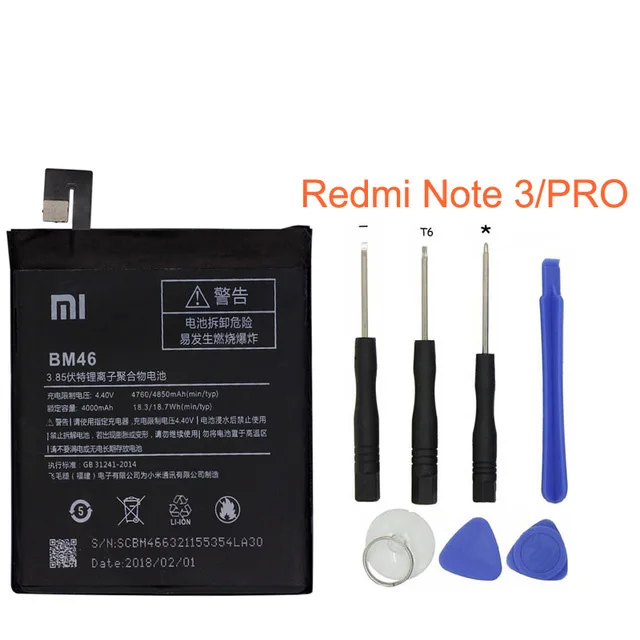 Оригинальный BM46 батарея Настоящее 4000 мАч для Xiaomi Redmi Note 3/Note 3 Pro/Note сменная