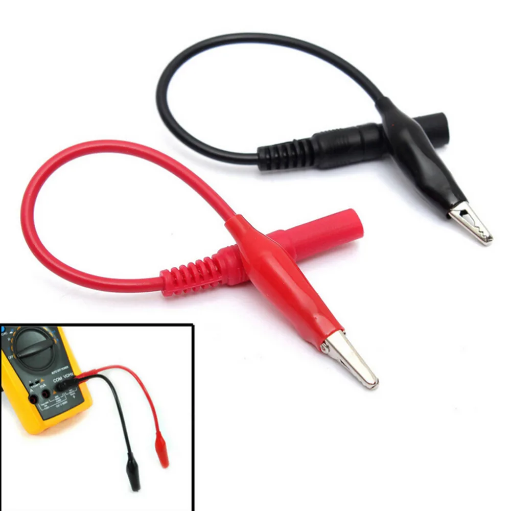 2 шт. практический зонд красный + черный мультиметр тестовый свинец и зажим