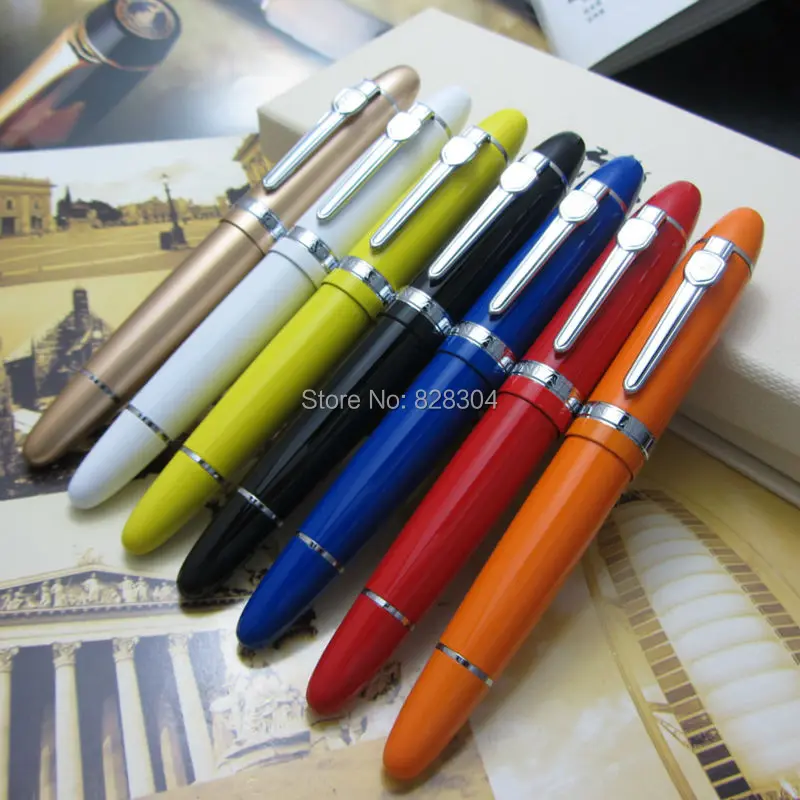 7 Colors Roller Ball Pen Jinhao 159 Black Silver Clip Live Large and heavy metal gift pen Taipan office