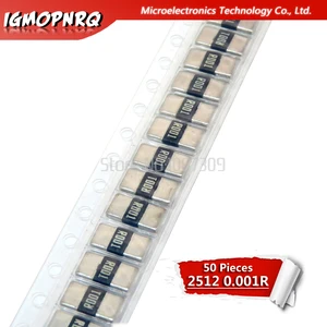 50 шт., резистор 2512 SMD, 5% сплав, 0,001r, 0,001 Ом, 1mR, R001, 2 Вт
