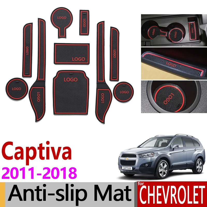 Нескользящий коврик для ворот резиновые подставки Chevrolet Captiva 2011 2012 2015 2016 2017 2018