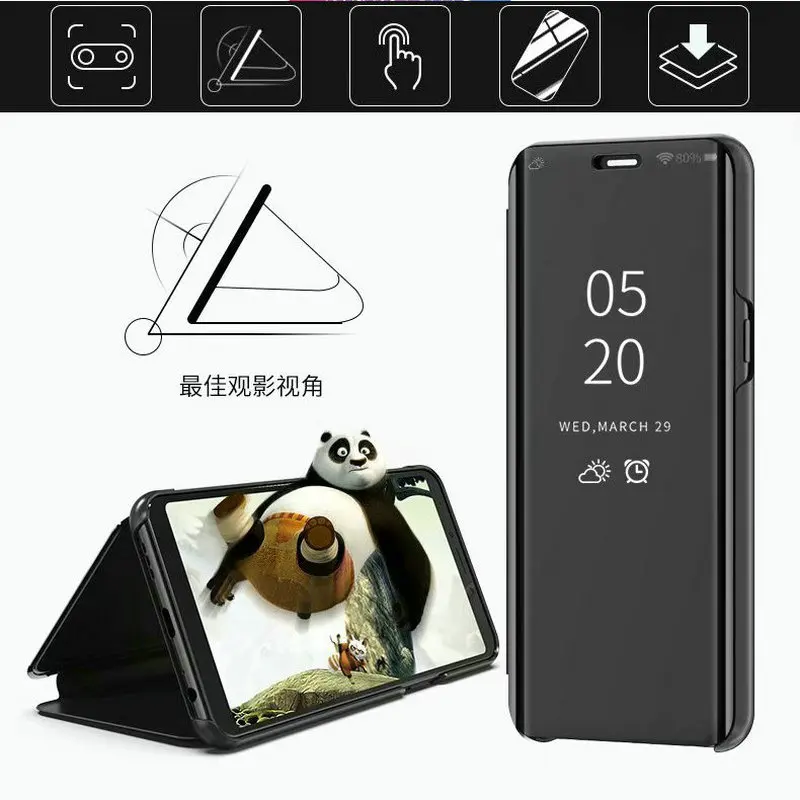 Чехол для Huawei P40 P30 P20 Pro умный пластиковый жесткий кожаный чехол Lite зеркальный