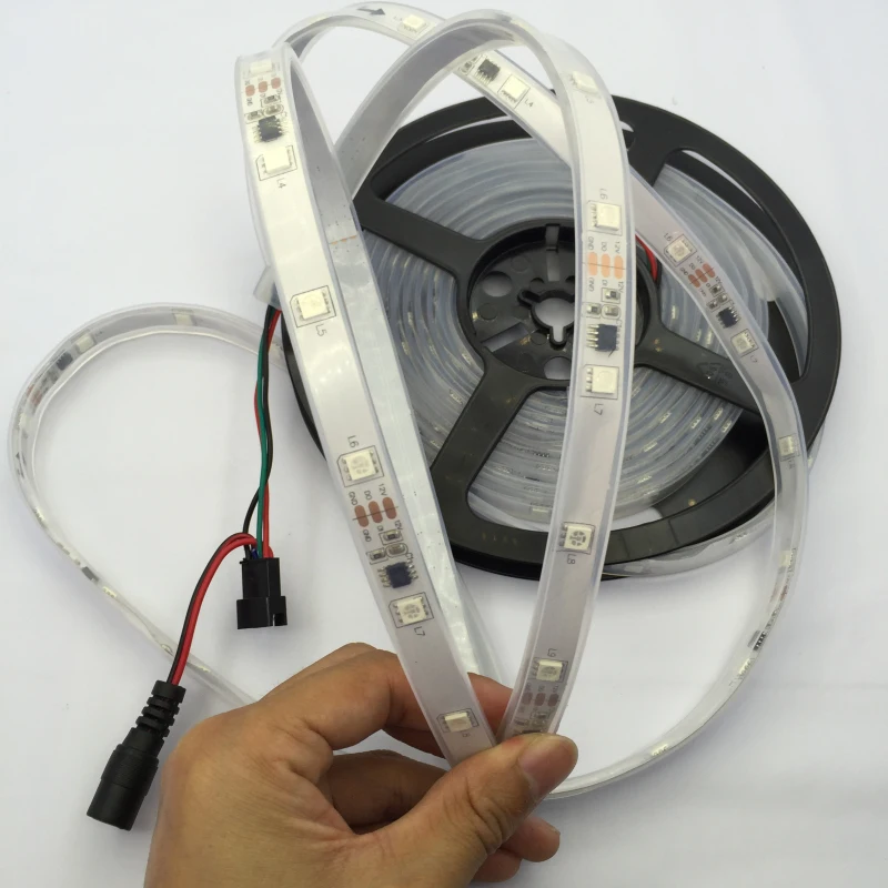 

10 м 1903 обесцвечивающая светильник вая полоса освесветильник 12 В постоянного тока 30 светодиодов/м IP67 водонепроницаемая цветная светодиодная Гибкая полоса