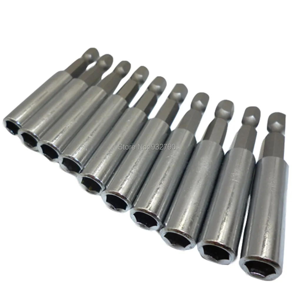 

10pcs Impact Duty Magnetic 1/4" Screwdriver Bit Holder Quick Release Magnetic Bit Screwdriver Holder 1/4" Hex Shank Drill 60mm