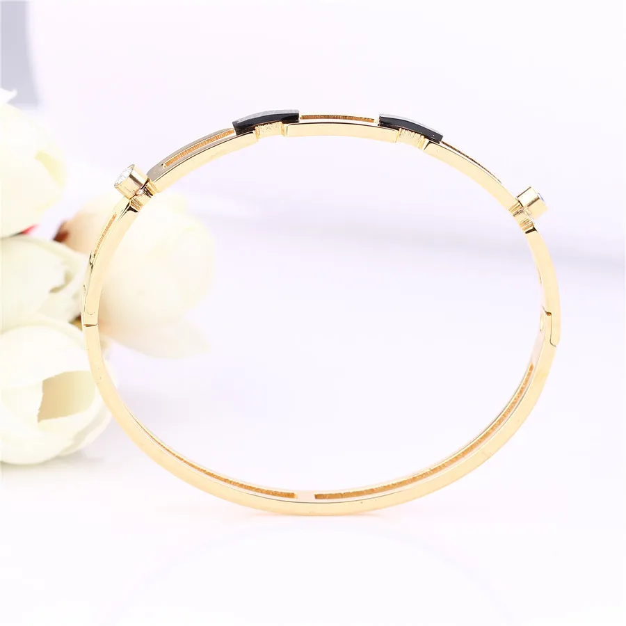 ZINDOV Women Bracelets Bangles Stainless Steel Rose Gold/Gold Colors Austria Crystal Wristband Famous Brand Female Jewelry Gifts | Украшения