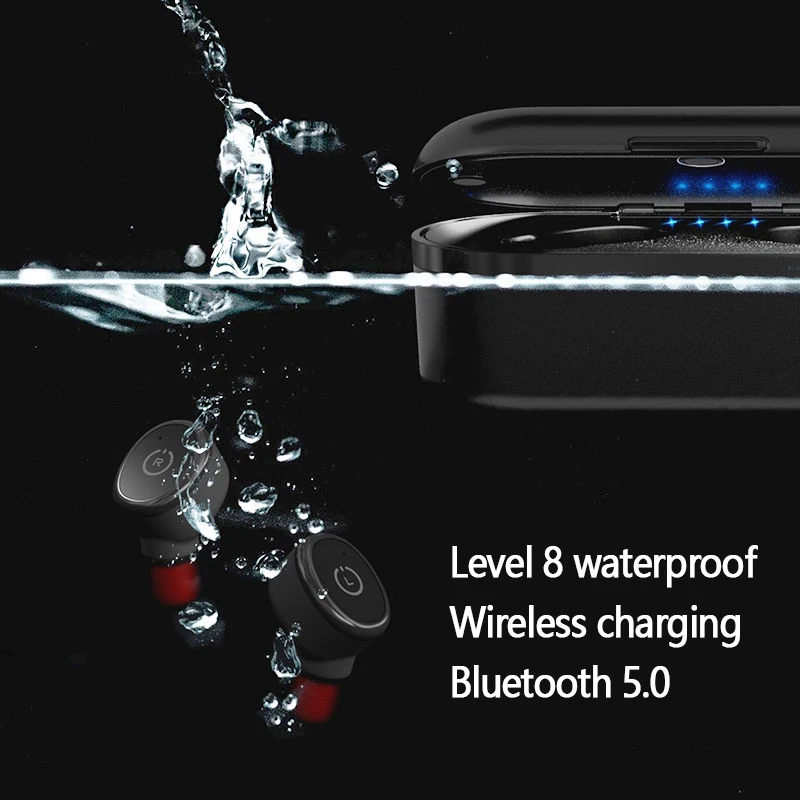TWS Наушники Беспроводные Bluetooth 5 0 наушники Hifi стерео IPX8 водонепроницаемый