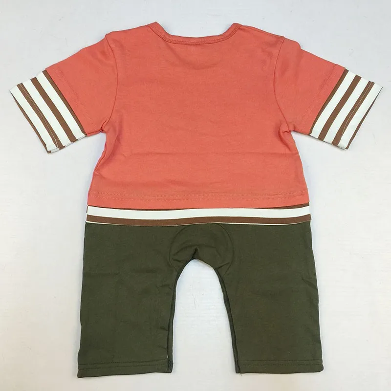 Комбинезоны детские хлопковые одежда для ползания с принтом слона рукавом до