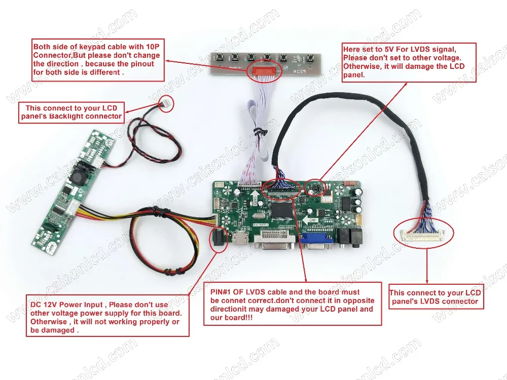 lcd LVDS плата контроллера с HDMI DVI VGA для 2" 1920X1080 lcd TFT панель: LM230WF3-SLP1 SLS1 LM230WF5-TLF5