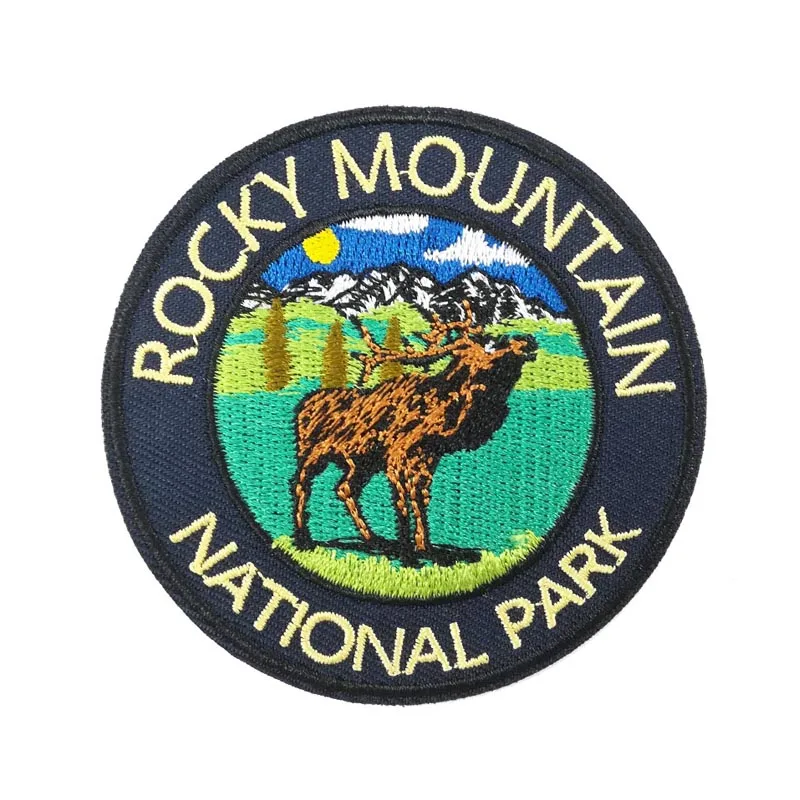 Вышитый утюжок для одежды ROCKY MOUNTAIN походный Сувенирный значок путешествий в