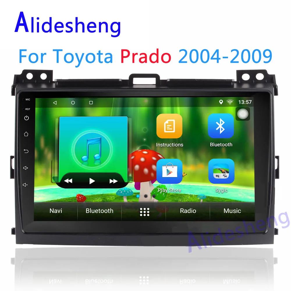 Четырехъядерный Android 7 1 автомобильный DVD мультимедийный плеер для Toyota Prado 120 Land