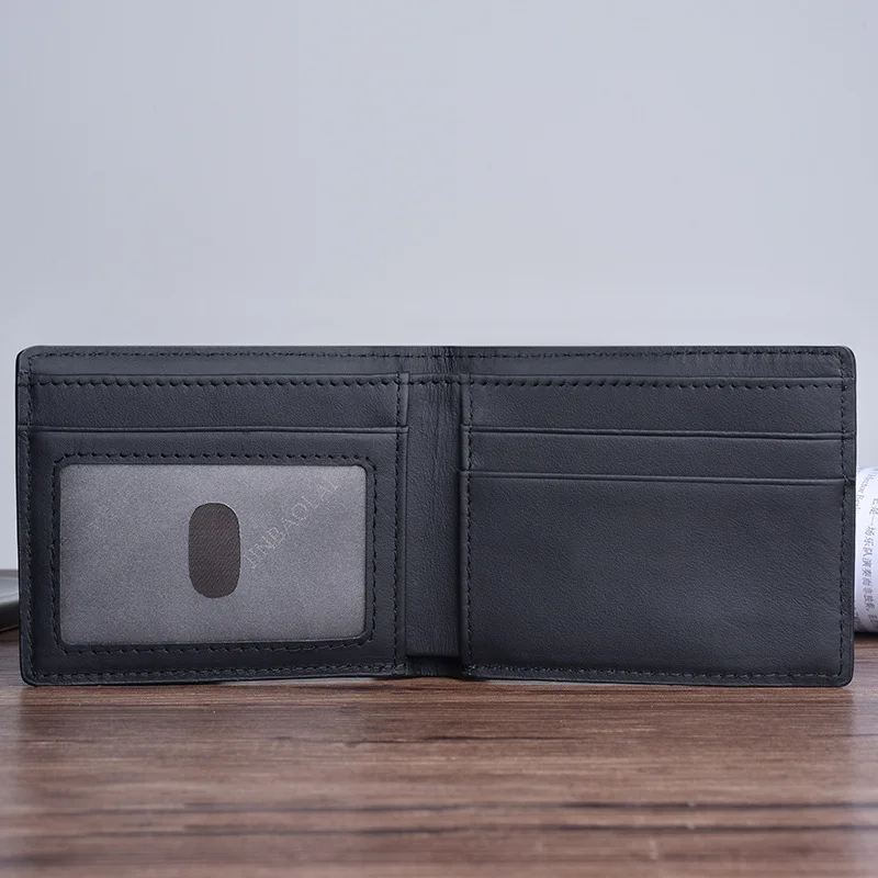 Мужские кошельки Portefeuille Homme тонкий кошелек из натуральной кожи с защитой от кражи