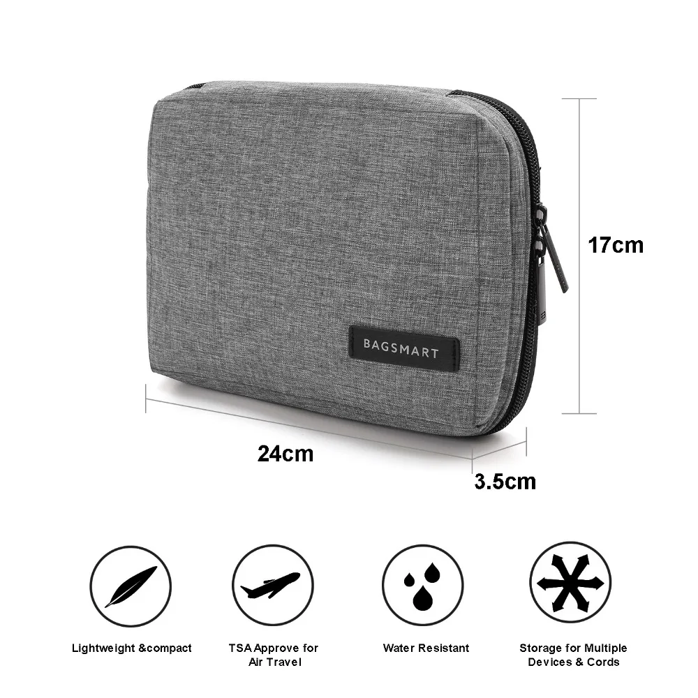 Водонепроницаемая дорожная сумка BAGSMART для электронных аксессуаров iPhone