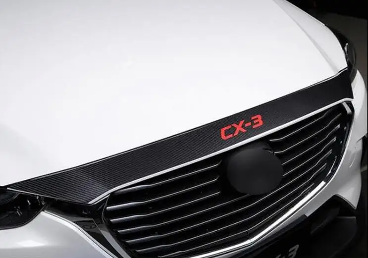 Для Mazda CX-3 2016 2017 2018 углеродное волокно кожа задняя защитная накладка внешняя