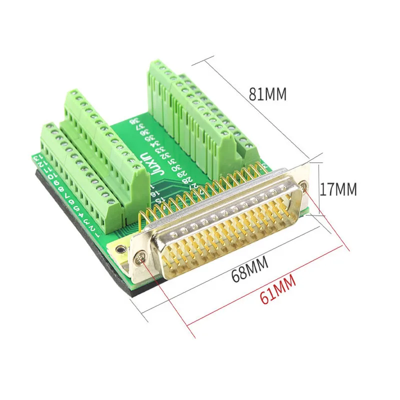 Чистая медь DB50 пайка 50Pin разъем без пайки Мужской Женский адаптер пластина клеммный блок