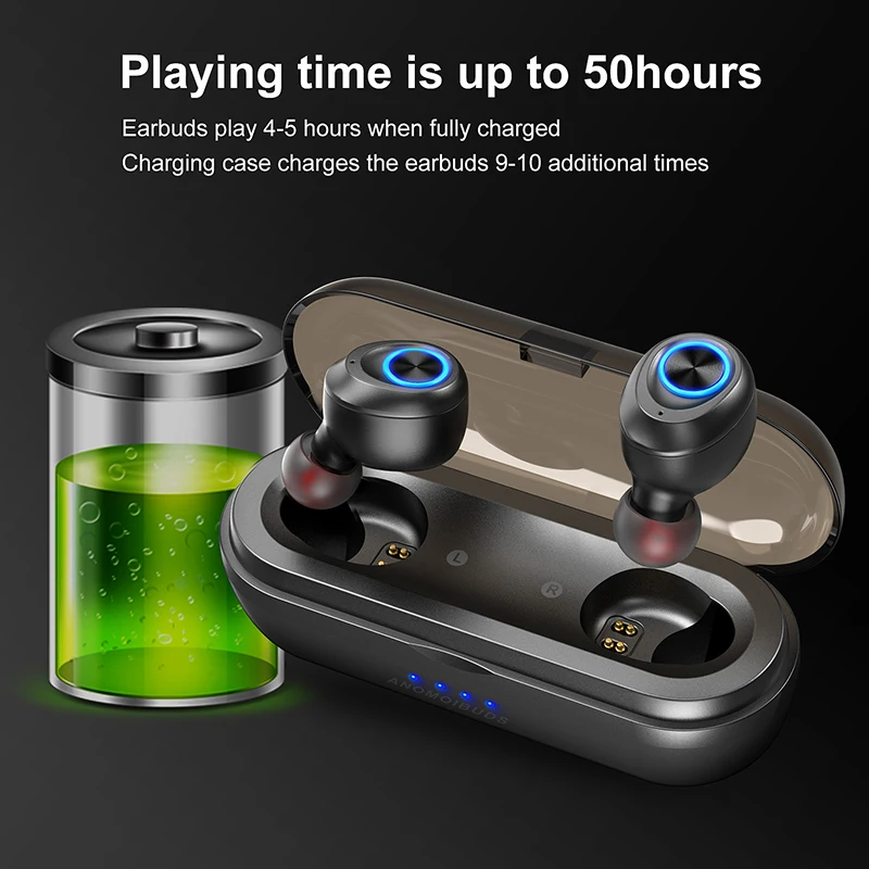 AZN Capsule Pro 50 часов воспроизведения IP010-X поддержка AAC TWS наушники V5.0 Bluetooth глубокий