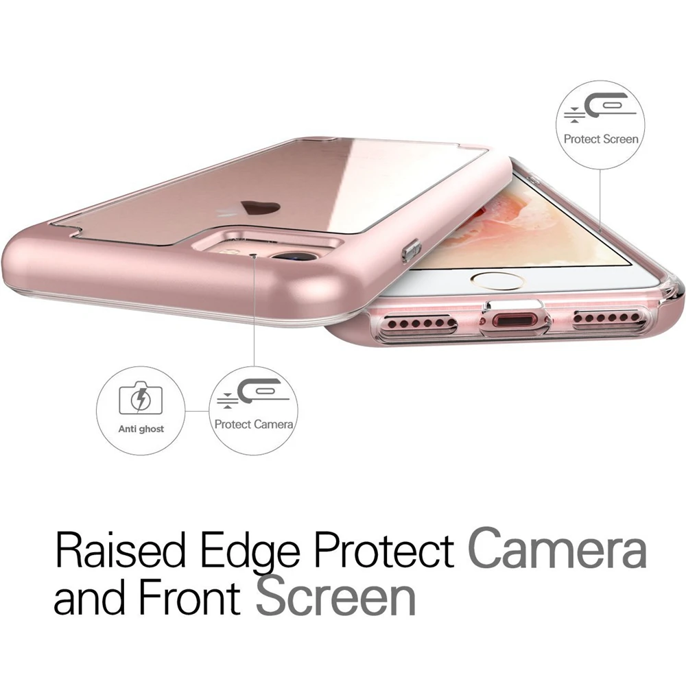 Luxury Beauty Clear Transparen Hybrid Case Hard Frame Silicone TPU Protection for iPhone 7 Plus+Phone Soft Film | Мобильные телефоны