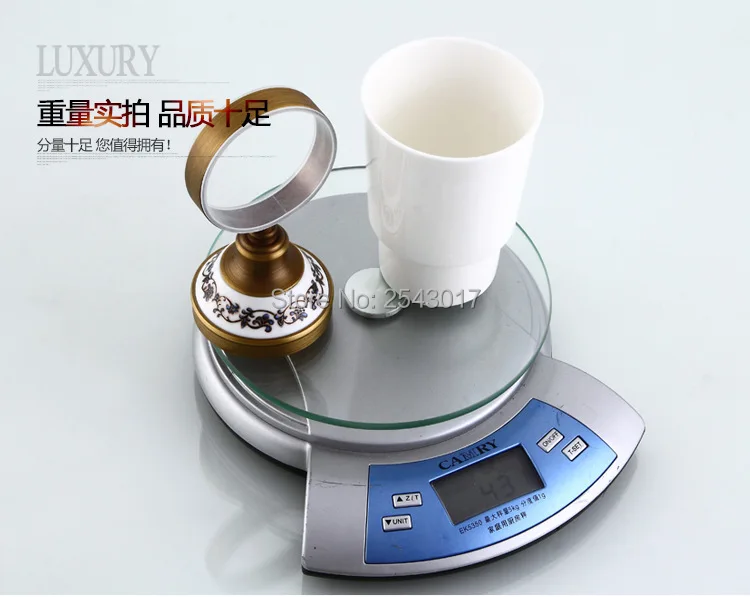 Настенная подставка для зубных щеток керамический держатель античный медный