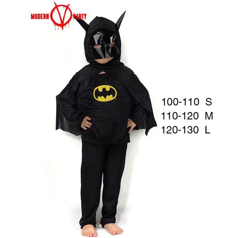 Red spiderman costume black batman superman halloween costumes for kids superhero capes anime cosplay carnival |