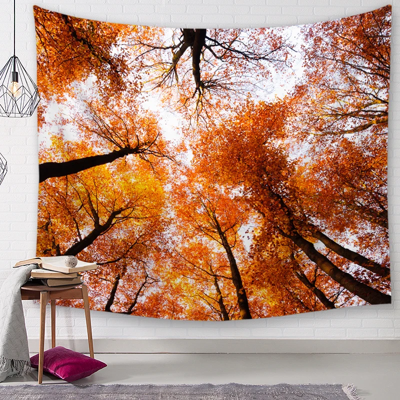 Новый домашний декор лес стиль 100% полиэстер гобелен большое дерево декоративный