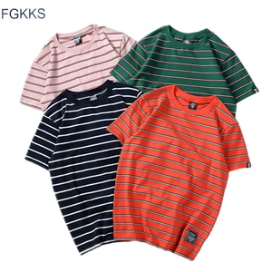 Мужская футболка FGKKS, летняя футболка с коротким рукавом для скейтборда, хип-хоп