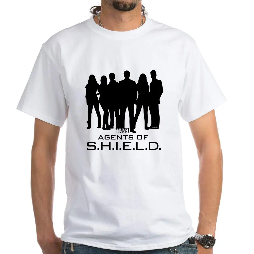 CafePress S.H.I.E.L.D. Белая футболка группы хлопковая уличная одежда с забавным принтом