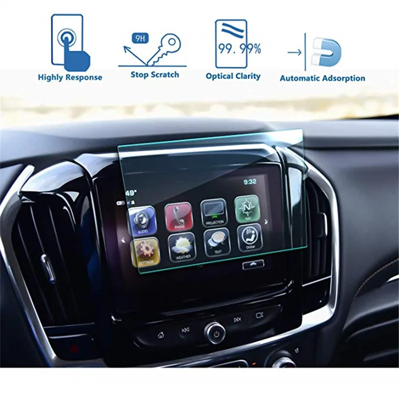 Для chevrolet traverse 8 дюйма MyLink навигационная Экран протектор Закаленное Стекло Сенсорный экран протектор