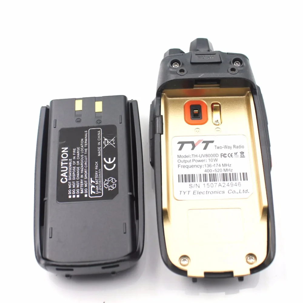 2PCS/Lot TYT TH-UV8000D 10W Dual band VHF UHF Radio with 3600mAh Battery Walkie Talkie UV8000D Two Way Radio