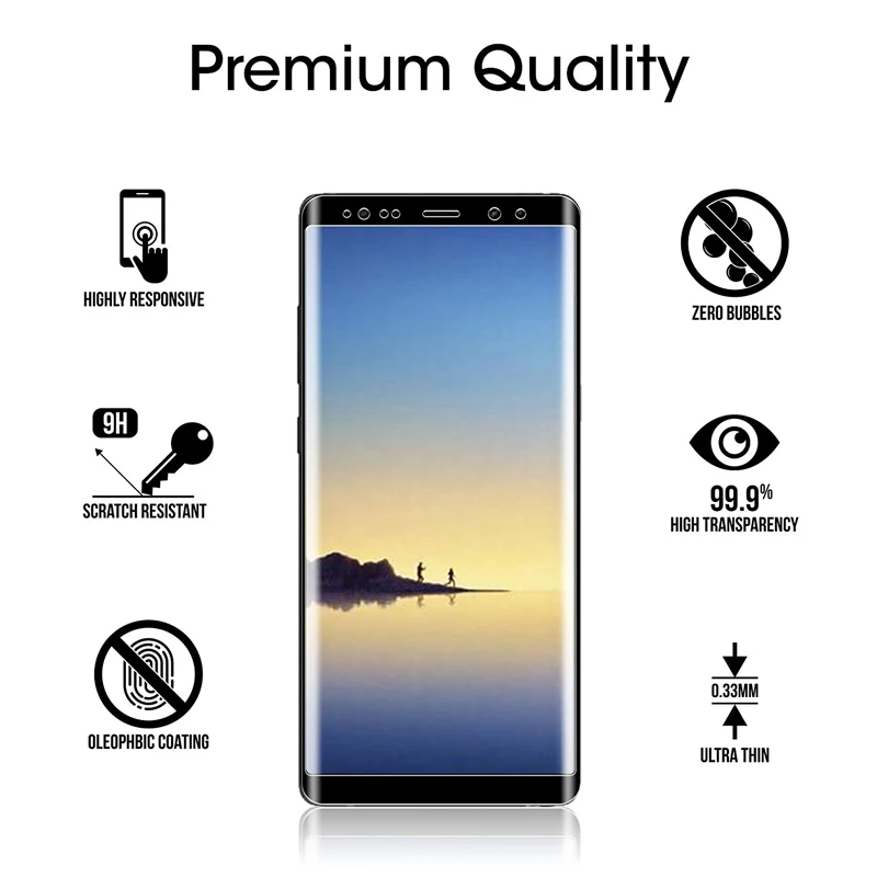 6D изогнутое полное покрытие закаленное стекло для Samsung Galaxy Note 9 Note9 Защитная