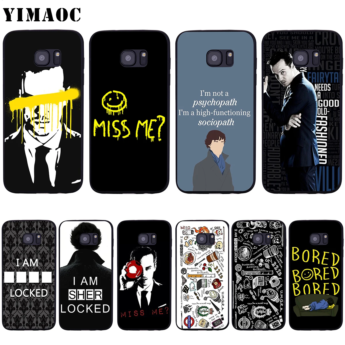 YIMAOC Sherlock Moriartee 221B чехол для Samsung Galaxy A7 A8 A9 A10 A20 A30 A40 A50 A70 M10 M20 M30 S10e J6 Plus|Бамперы| |