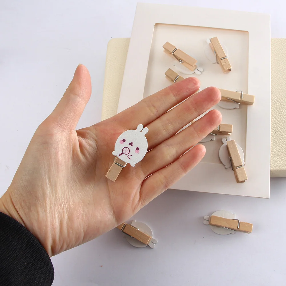 10 шт. фото прищепки расходные материалы мультфильм кролик закуски бумага