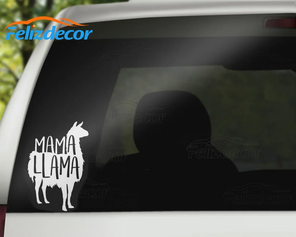 Mama Llama виниловые наклейки для окон автомобильные хит продаж милые с животными L403 -