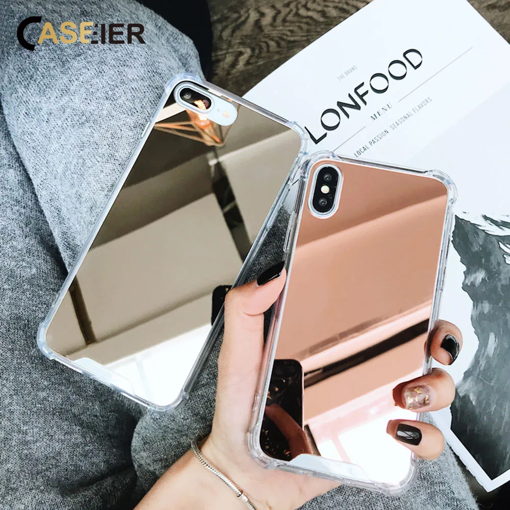 Чехол IER роскошный зеркальный чехол для телефона s samsung Galaxy S8 S9 S10 Plus блестящий с
