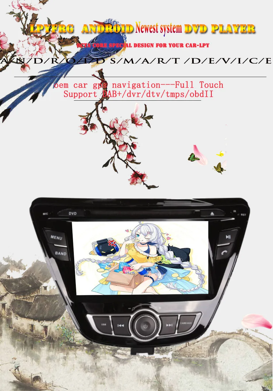 Android 9,0 Восьмиядерный 4 Гб ram автомобильный dvd-плеер для HYUNDAI Elantra Avante I35 сенсорный экран головное устройство мультимедийное радио