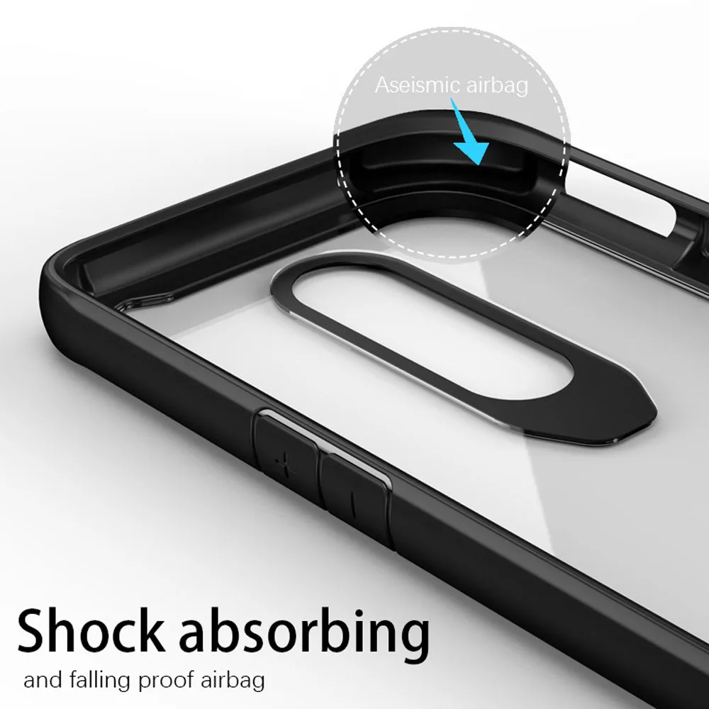 Ultra Thin HD Transparent Clear Case With Shock Absorbing Airbag Soft Silicone &amp PC Back Impact Protective Cover For OnePlus 6 |