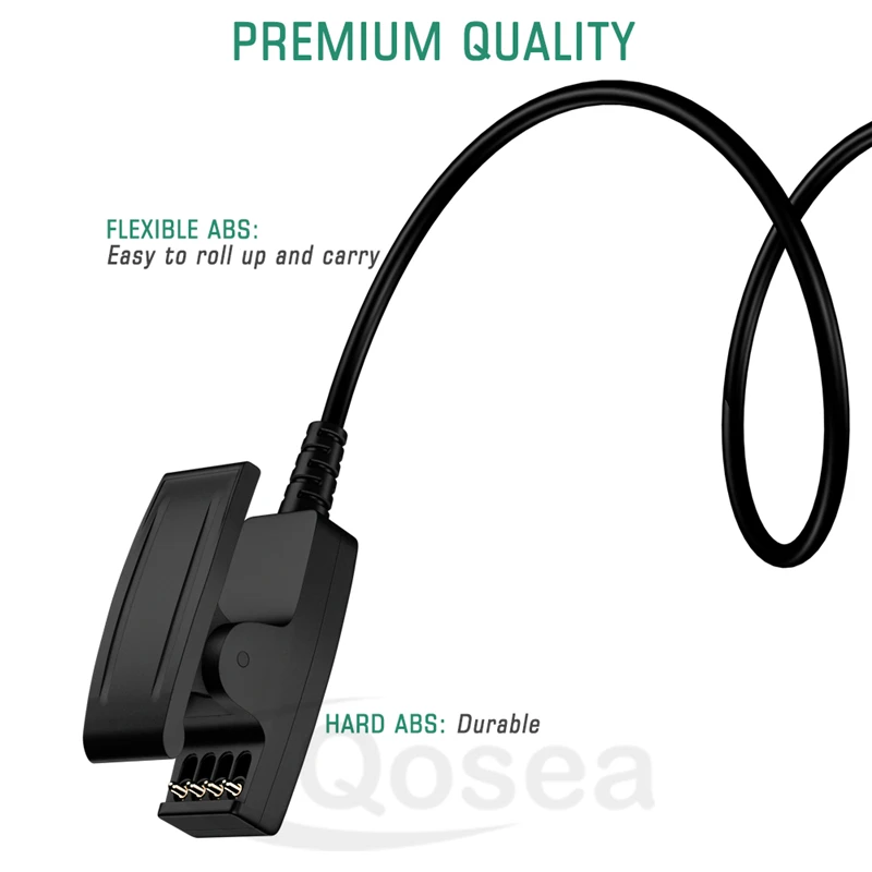 Зарядный USB-кабель Qosea с зажимом для смарт-часов сменный кабель быстрой зарядки