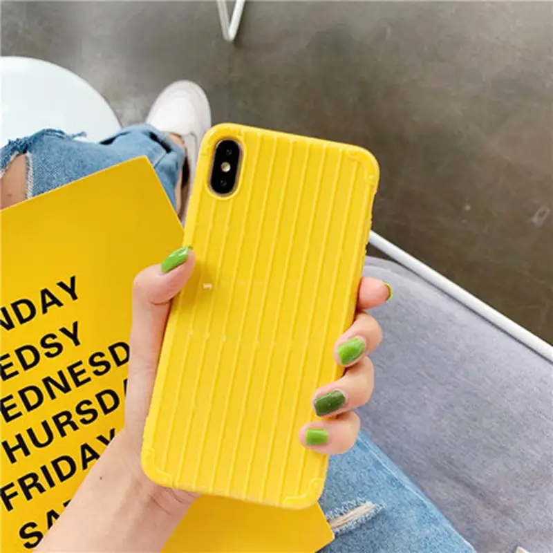 Для iPhone X Xs Max XR простой однотонный чехол для телефона тонкий матовый Мягкий силиконовый чехол для iPhone 11 Pro 8 7 6 6S Plus 5 S Чехол s - Цвет: yellow