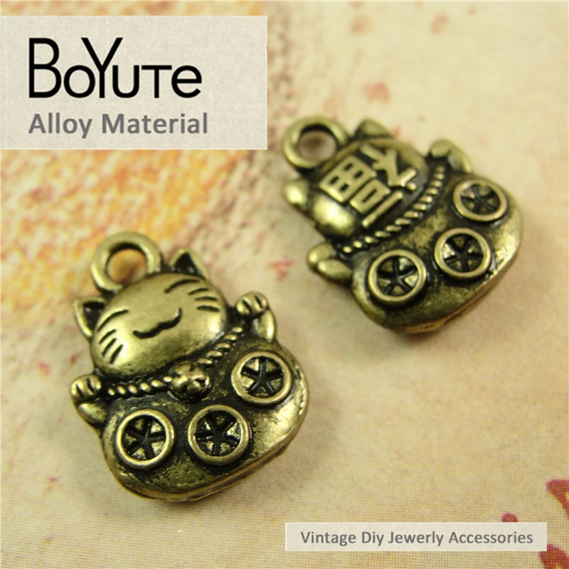 BoYuTe (100 шт./лот) 12*15 мм античный бронзовый сплав цинка Подвески Mammon Diy Ювелирные