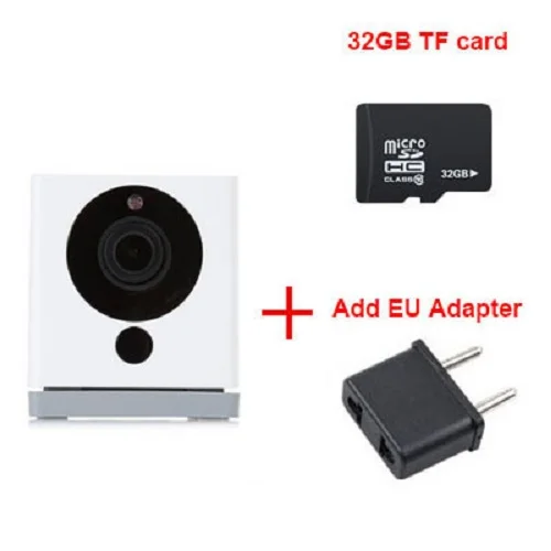 Xiaomi CCTV Mijia Xiaofang 110 градусов F2.0 8X1080 P цифровой зум смарт-камера IP Wi-Fi беспроводное приложение управление Camaras Cam - Цветной: EU Plug 32G SD