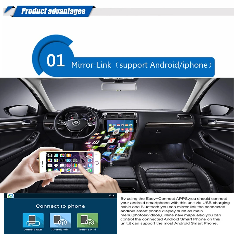 Android 7 1 Автомобильный gps плеер Радио Видео навигация автомобильный стерео dvd для